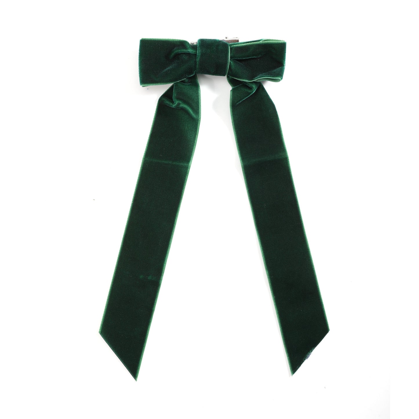 Dark Green Long Tails Hair Bow