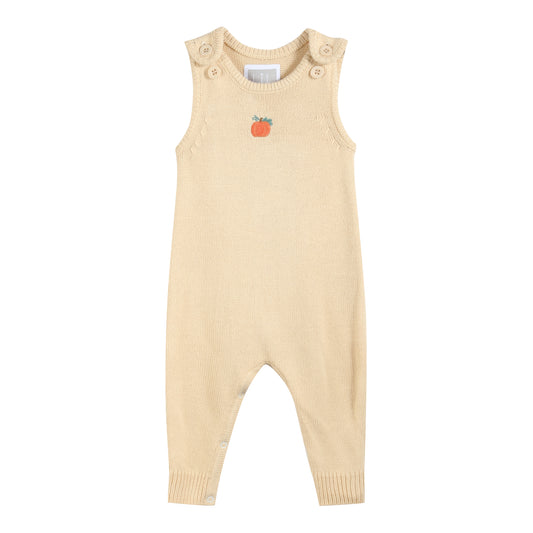 Light Brown Pumpkin Knit Romper
