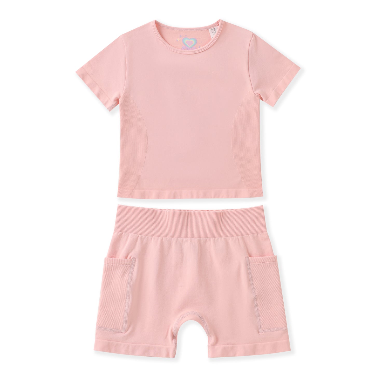 FlipZy - Pink Yoga Tee and Shorts Set