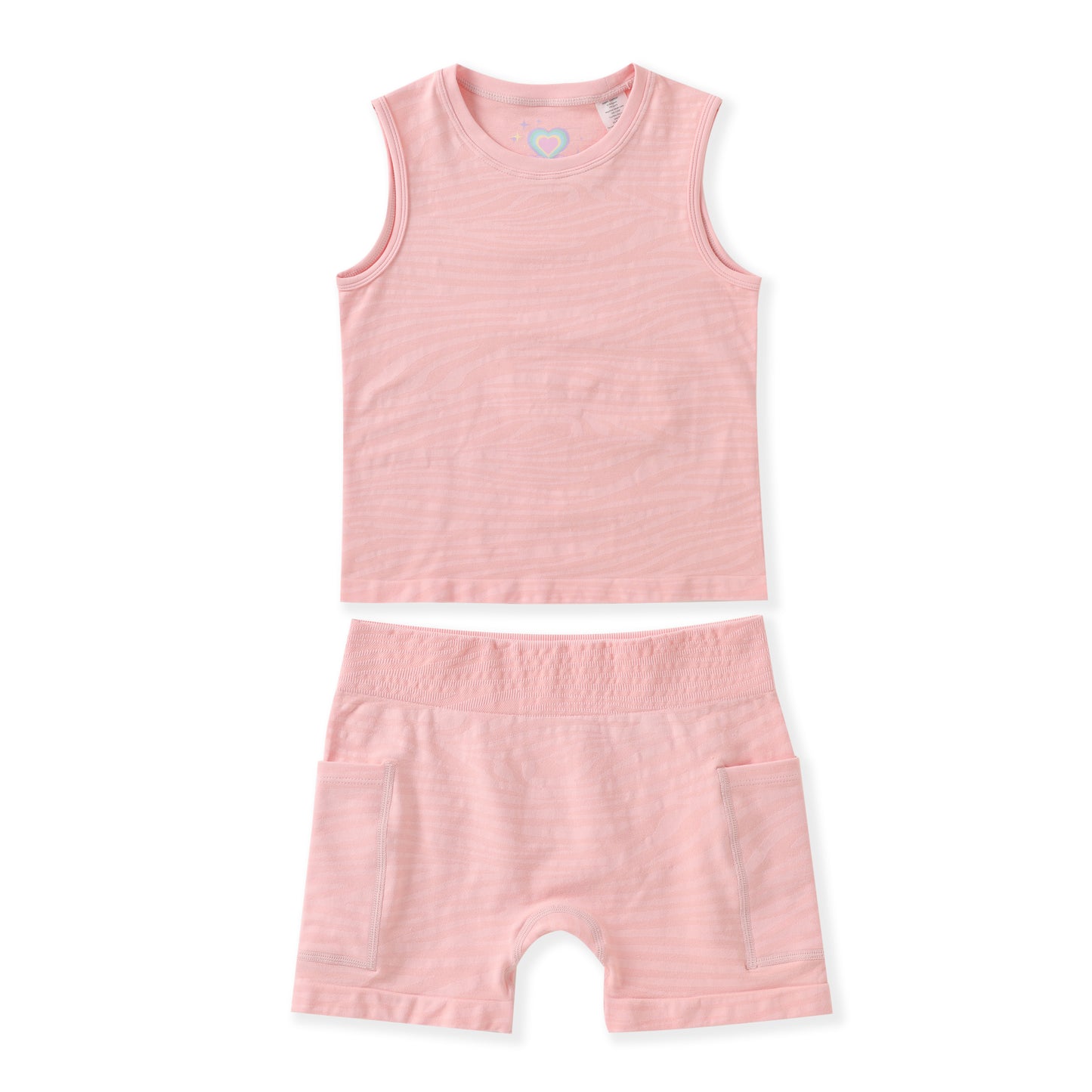 FlipZy - Peach Yoga Tee and Shorts Set