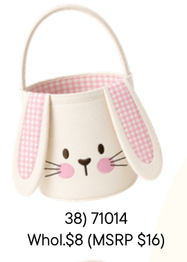 Pink Easter Bunny Basket