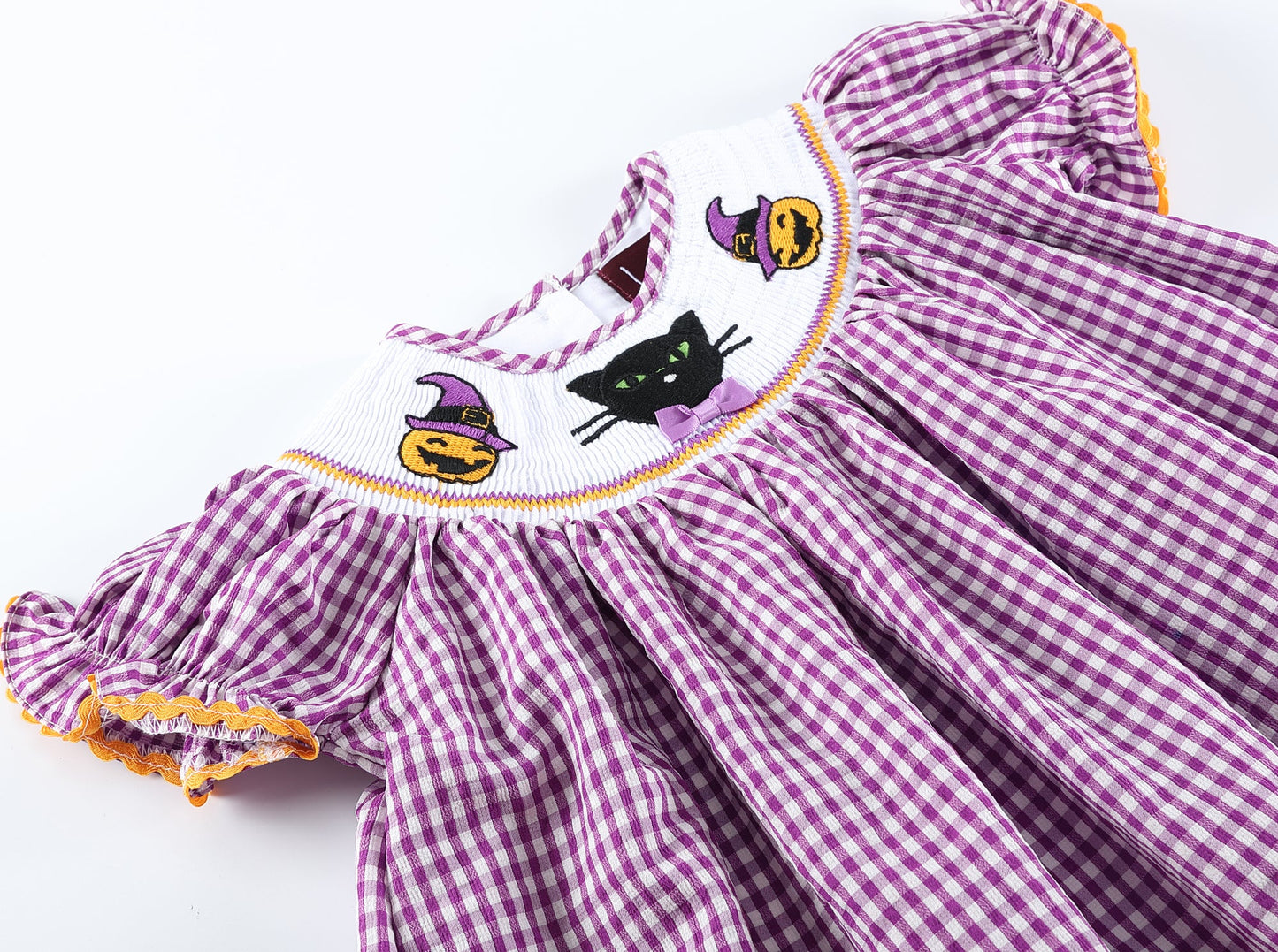 Purple Halloween Smocked Dress