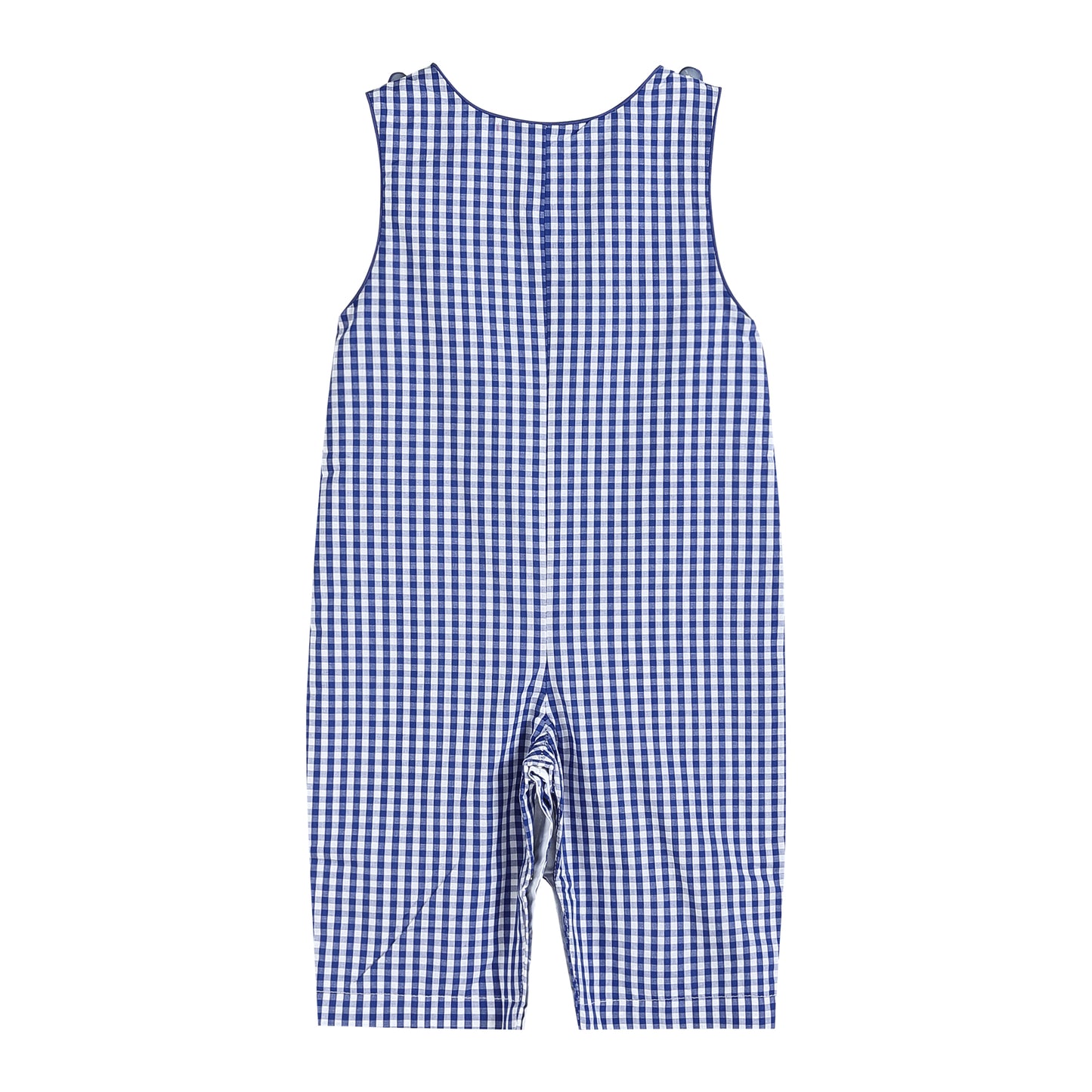 Dark Blue Gingham Overalls