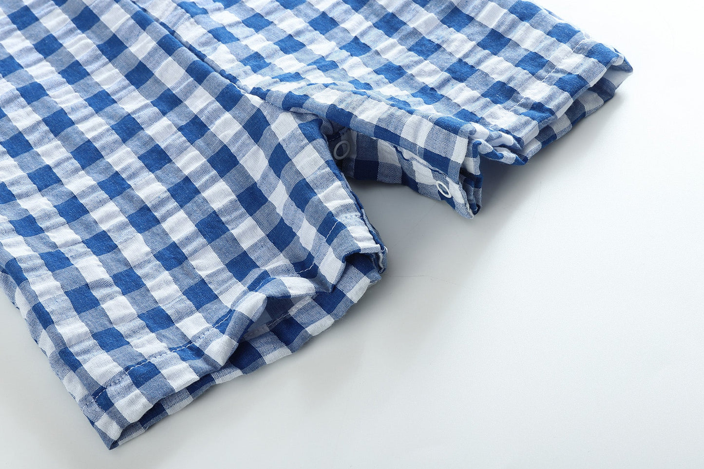 Royal Blue Gingham Romper and Sunhat