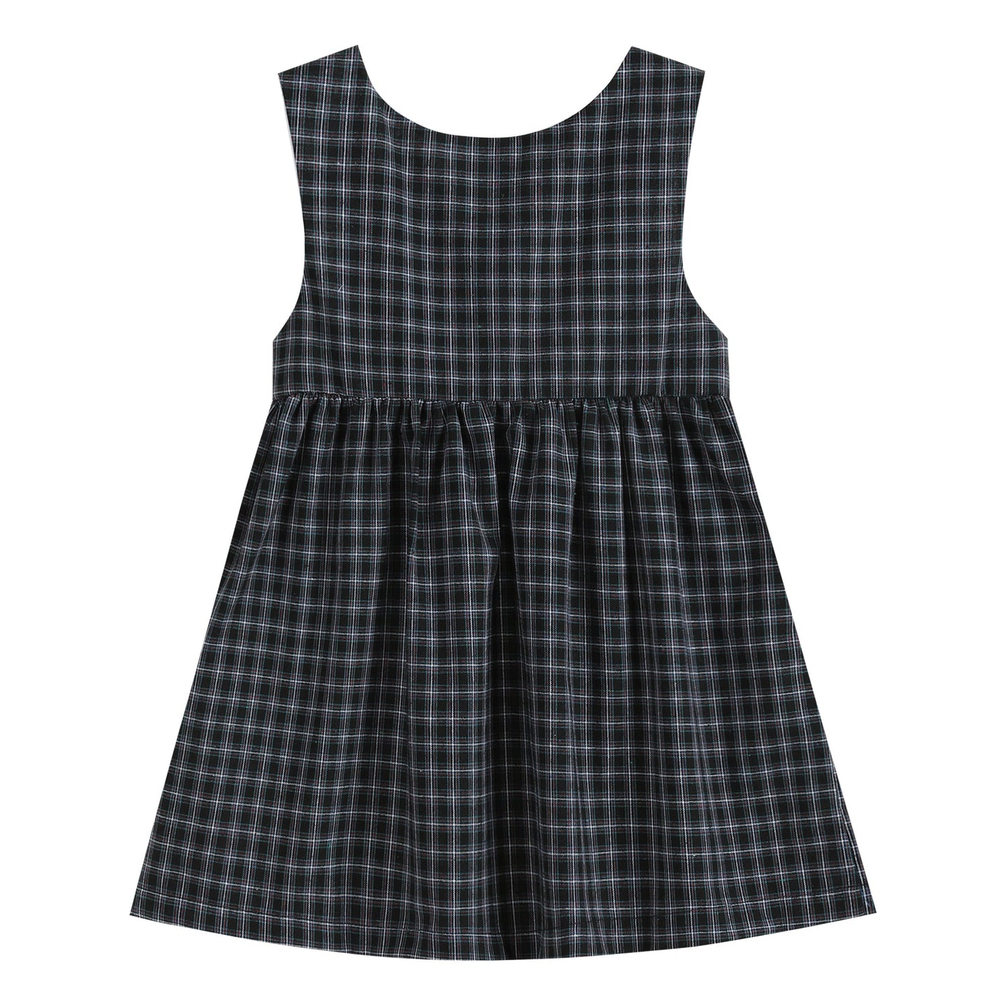 Black Checkered Christmas Tree Dress with Bow