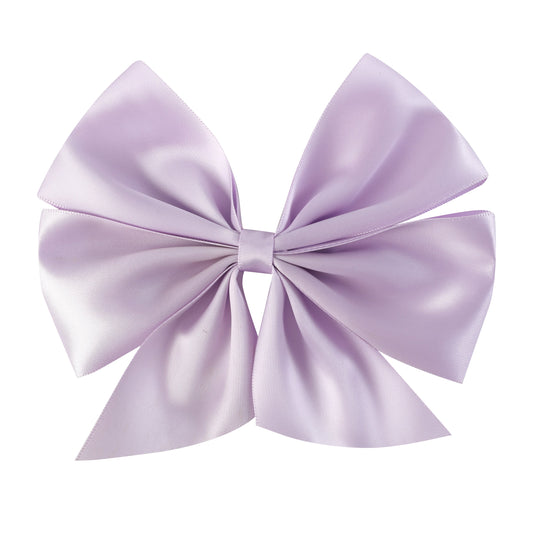 Purple Satin Bow Hair Clip