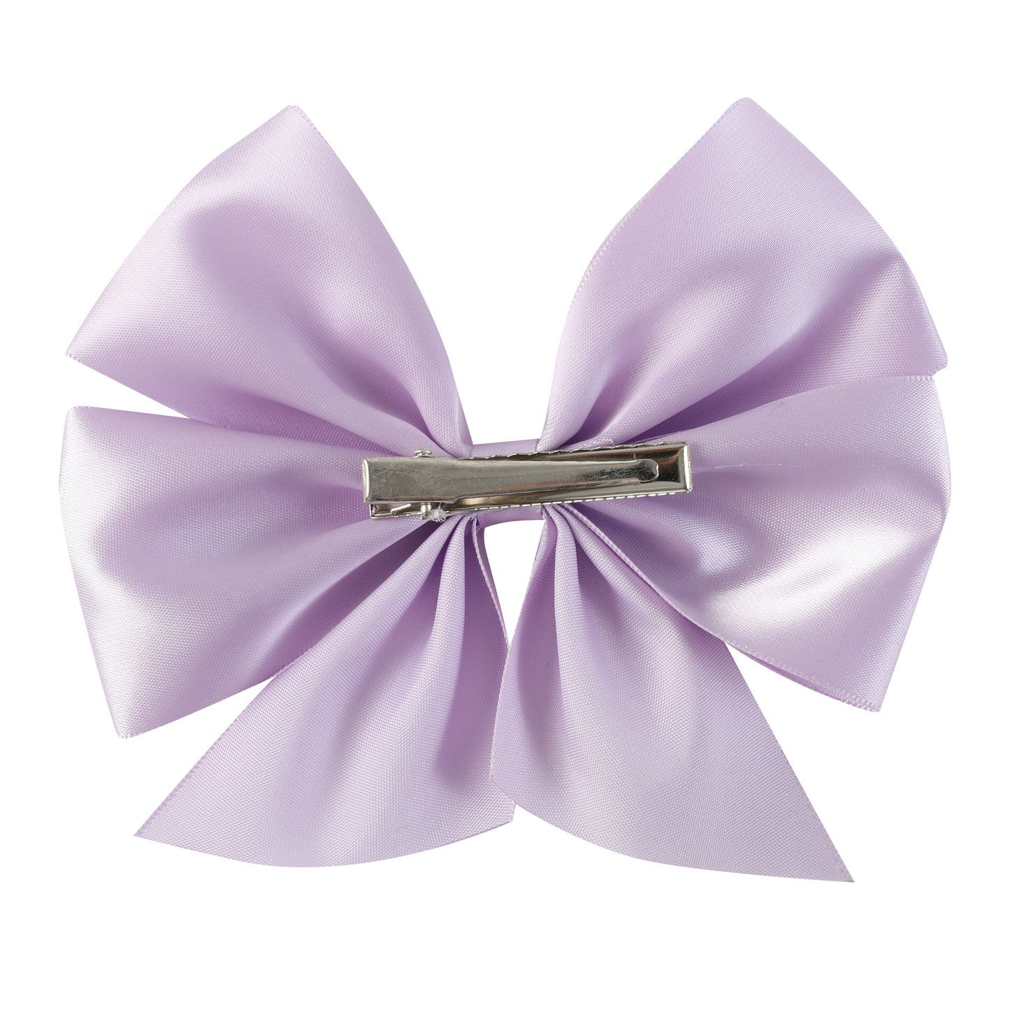 Purple Satin Bow Hair Clip