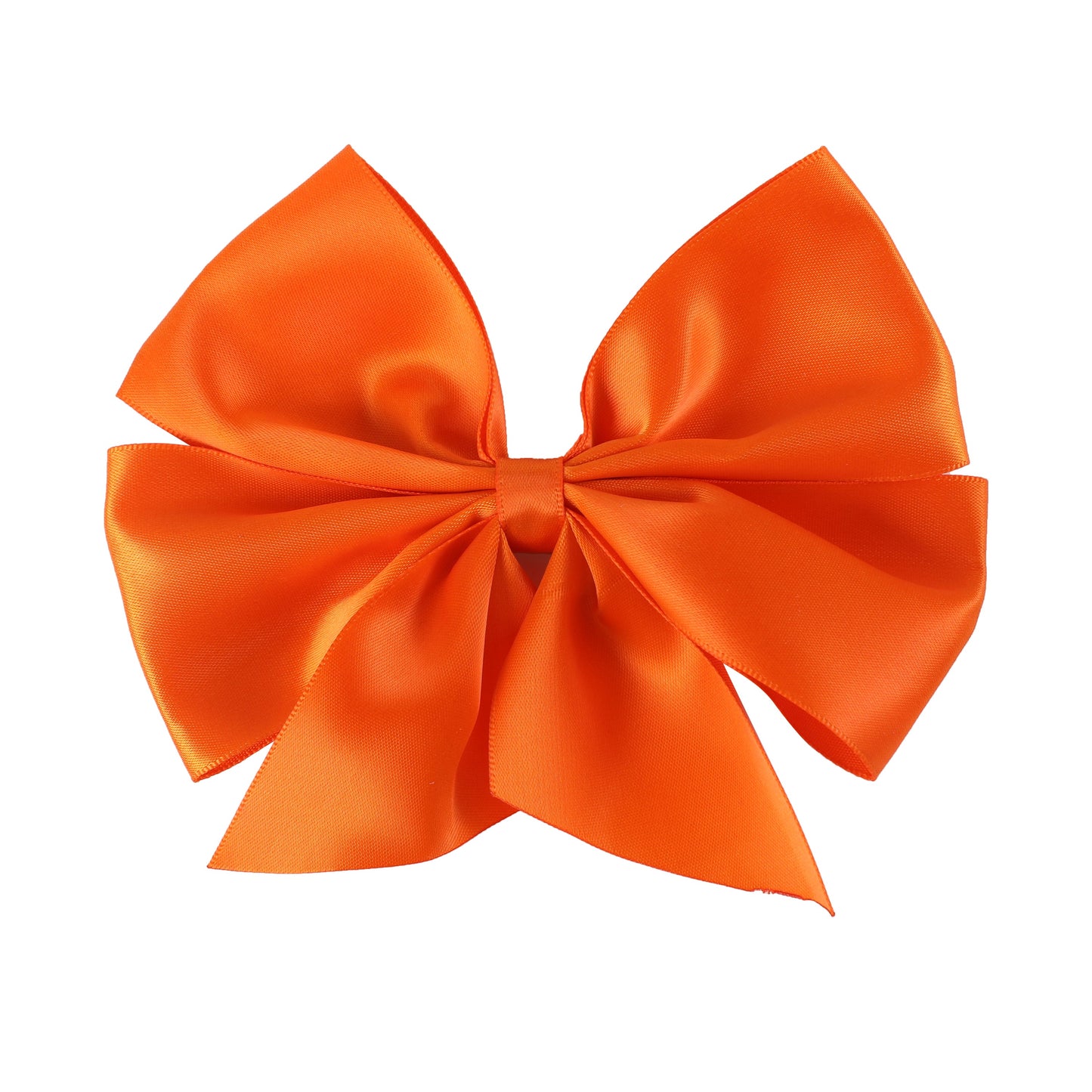 Orange Satin Bow Hair Clip